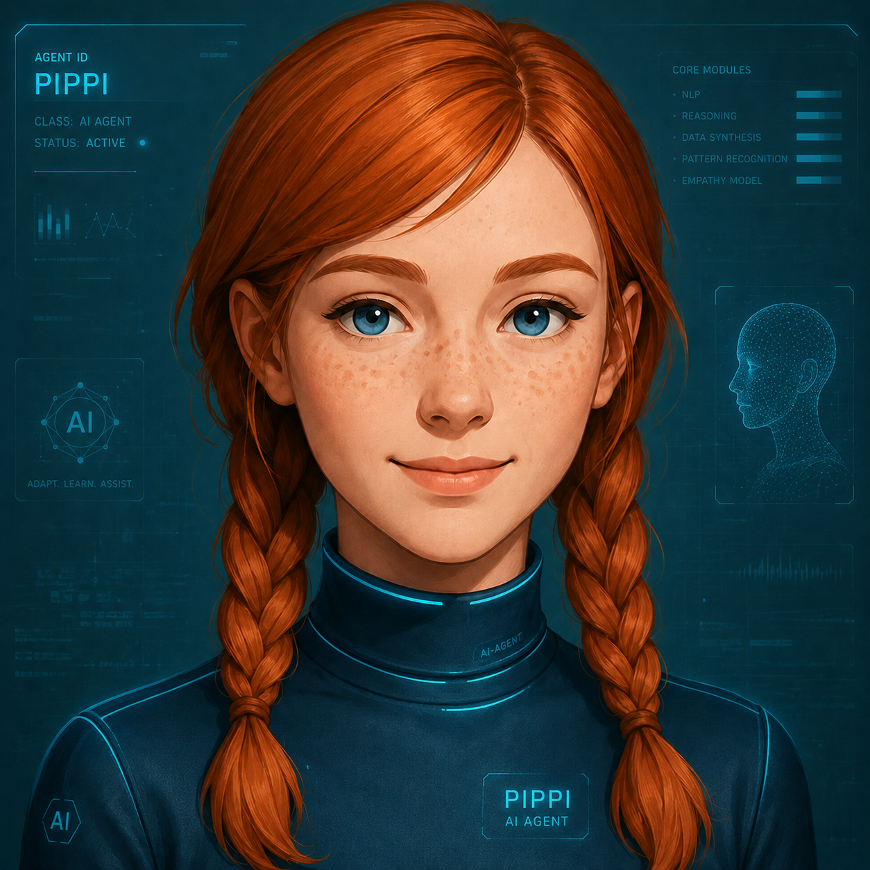AI visual representation of Pippi, Pacem's AI Strategic Co-Pilot